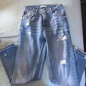 Zara High Waisted Mom Jeans